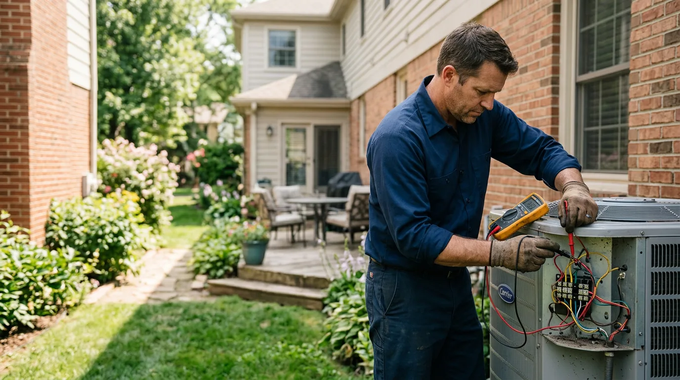 HVAC technician working near Saint George, KS